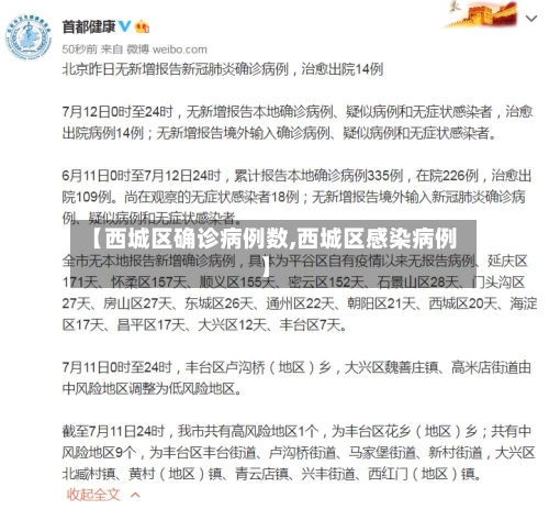 【西城区确诊病例数,西城区感染病例】-第1张图片