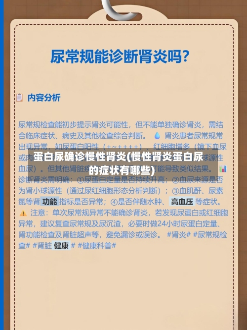 蛋白尿确诊慢性肾炎(慢性肾炎蛋白尿的症状有哪些)-第2张图片